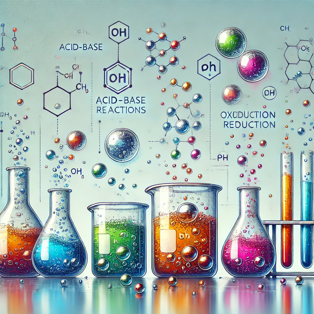 Chemical reactions in aqueous solution